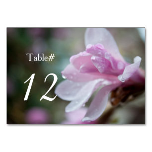 Numéro De Table fleur rose printanière magnolia dîner table numéro