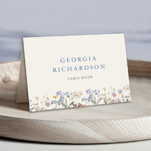Numéro De Table Fleur sauvage Meadow Garden Wedding Boho Place Car