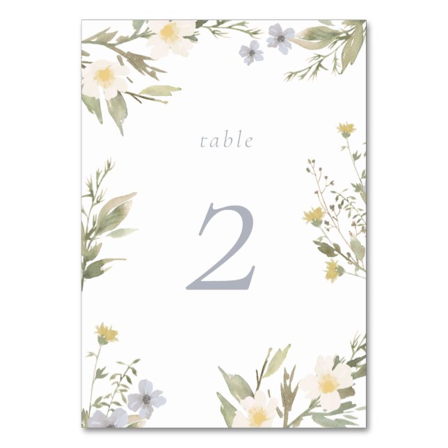 Numéro De Table Fleur sauvage Romance Numéro de tableau (Par défaut)