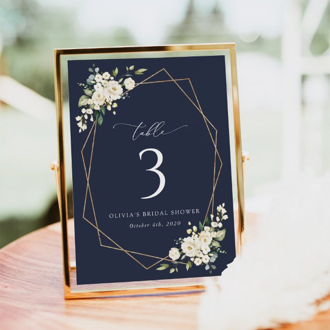Numéro De Table Fleurs blanches, Fleurs de crème, Boho, Numéros de (Créateur téléchargé)