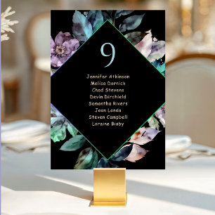 Numéro De Table Fleurs élégantes et colorées disposition de sièges