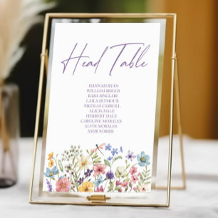 Numéro De Table Fleurs sauvages fleurs sauvages Jardin Floral Tête