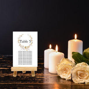 Numéro De Table Fleurs séchées fleurs sauvages d'hiver