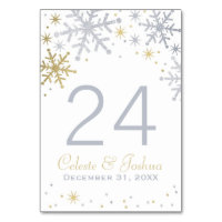 Flocon de neige de mariage d'hiver en or argent Mo