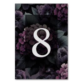Numéro De Table Floral Moody violet