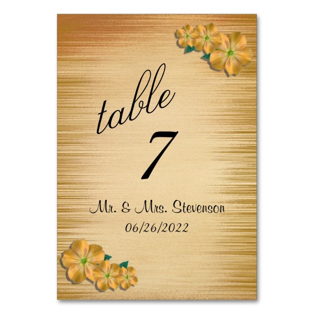 Numéro de table floral rustique (Par défaut)