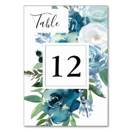 Numéro De Table Flore bleu poussiéreux 2 VS 2