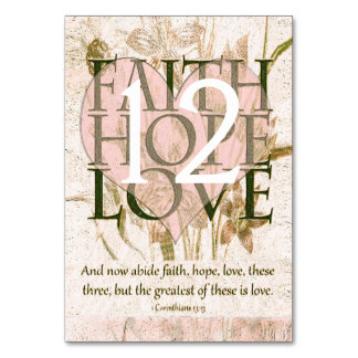 Numéro De Table Foi, Espoir et Amour