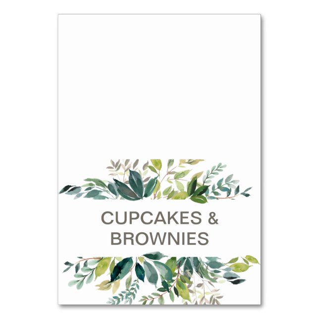 Numéro De Table Foliage Buffet Étiquettes alimentaires (Par défaut)