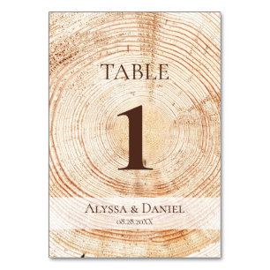 Numéro De Table Fond de mariage rustique personnalisé avec motif d