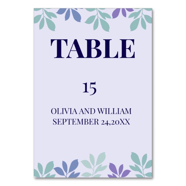 Numéro De Table Forever commence ici : un Mariage (Par défaut)