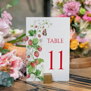 Numéro De Table Fraise Sucrée Mûre