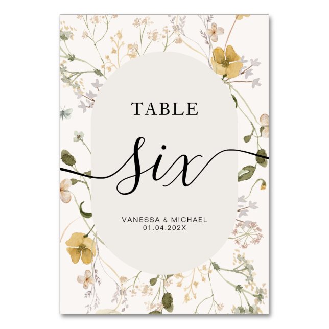 Numéro De Table framboise à fleurs fleur sauvage rustique numéro d (Par défaut)