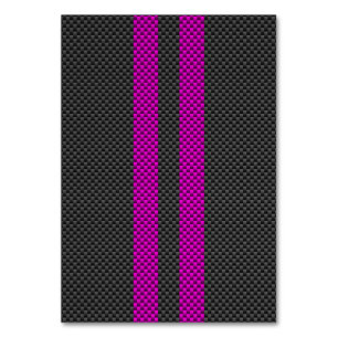 Numéro De Table Frappes de course rose Fuchsia en fibre de carbone