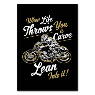 Numéro De Table Funny Biker cite un cadeau de moto sarcastique