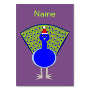 Numéro De Table Funny Christmas Peacock Personnalisé