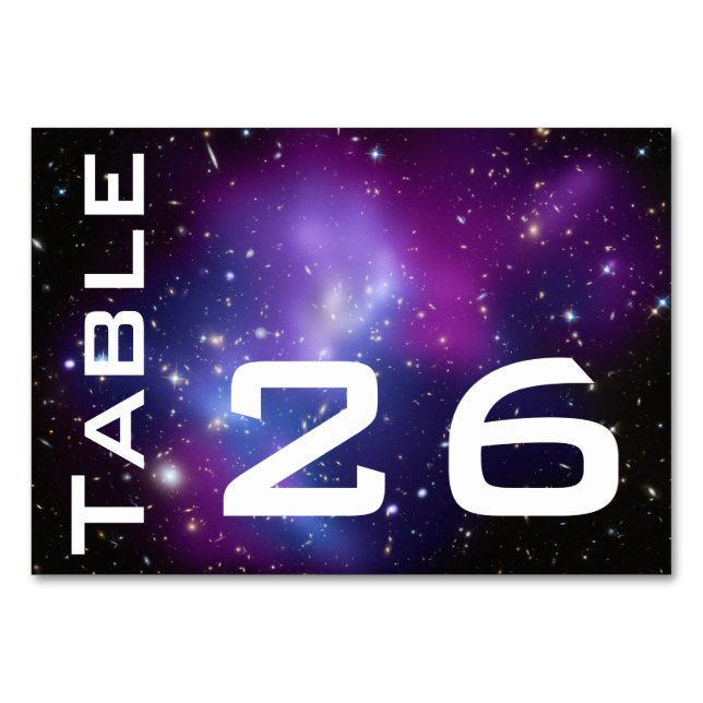 Numéro De Table Galaxie céleste violette numérotée (Dos)