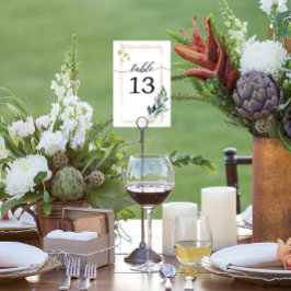 Numéro De Table Garden Greens Gold Greenery Mariage Numéros de tab