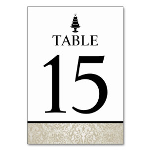 Numéro De Table Gâteau mariage