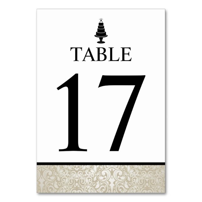 Numéro De Table Gâteau mariage (Par défaut)
