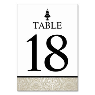 Numéro De Table Gâteau mariage