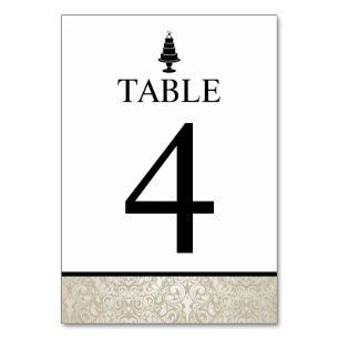 Numéro De Table Gâteau mariage