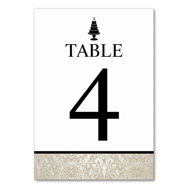 Numéro De Table Gâteau mariage (Par défaut)