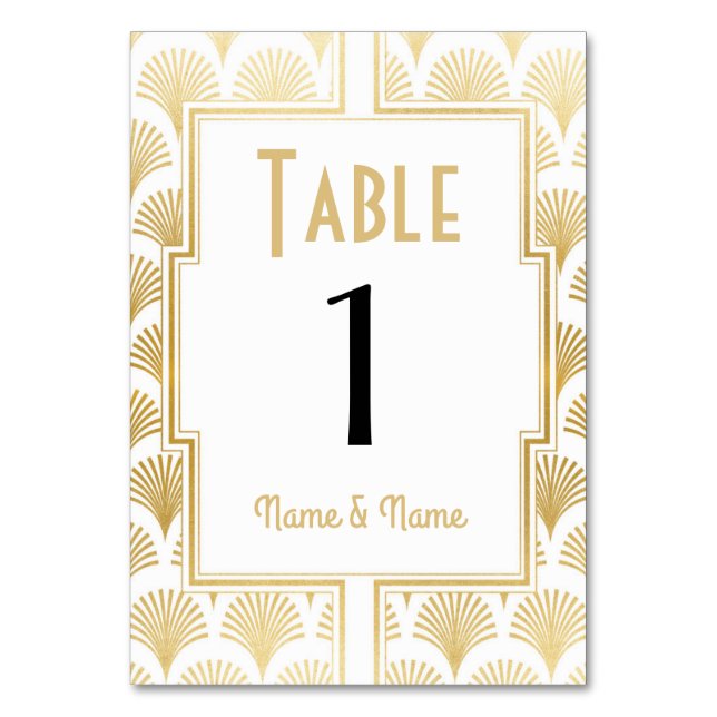 Numéro De Table Gatsby Tableau Numéro 1920 Roaring 20s Mariage (Par défaut)