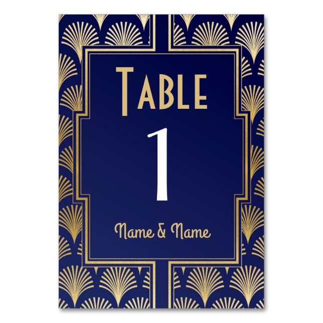 Numéro De Table Gatsby Tableau Numéro 1920 Roaring 20s Mariage (Par défaut)