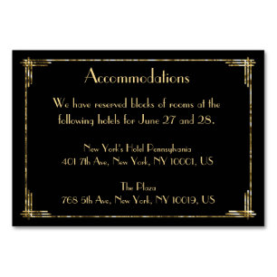 Numéro De Table Gold Foil Art Déco Mariage Hébergement