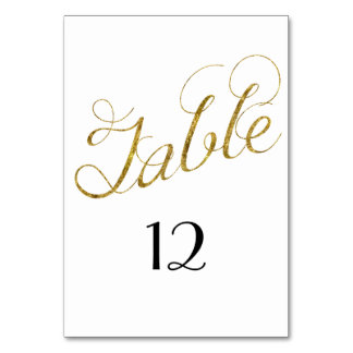 Numéro de table Gold Glam