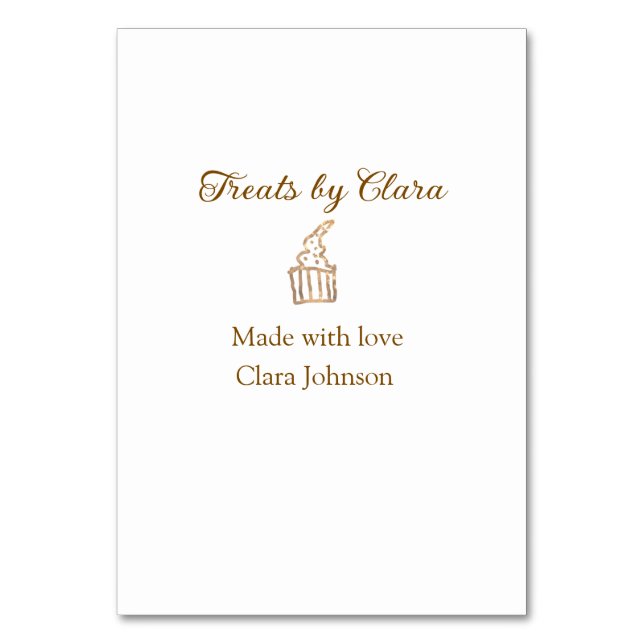 Numéro De Table Gold sparkle traite la boulangerie faite avec amou (Par défaut)