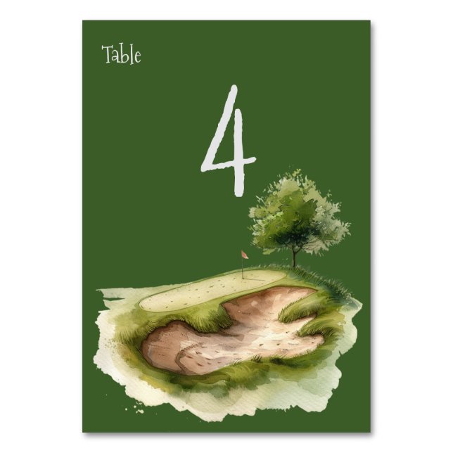 Numéro De Table Golf au bunker (Par défaut)