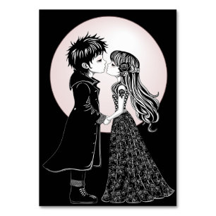 Numéro De Table Gothique Emo Enfants Kiss Valentine's Day