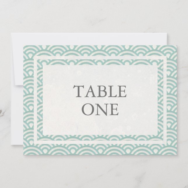 Numéro de table grand style vagues Seigha japonais (Devant)