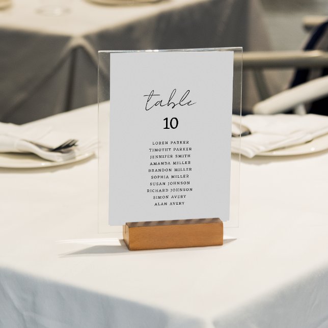 Numéro De Table Graphique de placement de mariage à l'écriture man (Créateur téléchargé)