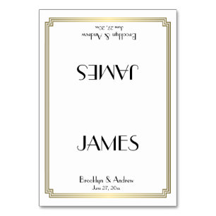 Numéro De Table Great Gatsby Art Déco Gold Mariage Plaques