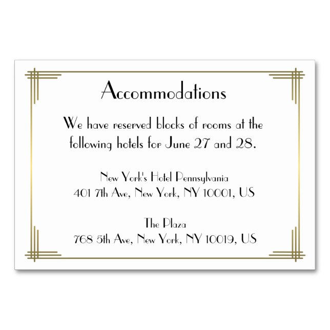 Numéro De Table Great Gatsby White Art Déco Mariage Logement (Devant)