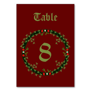 Numéro De Table Guirlande de Noël gothique personnalisée