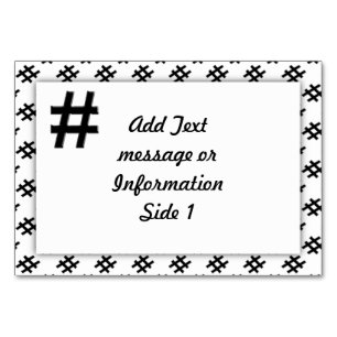 Numéro De Table #HASHTAG - Symbole de balise de hachage