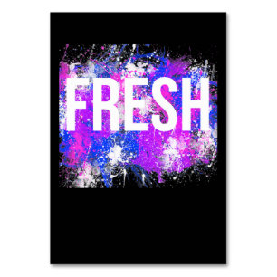 Numéro De Table Hip hop Fresh Old School Rap Urban Slang