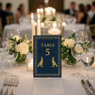 Numéro De Table Horus égyptien et hiéroglyphes – Modifiable
