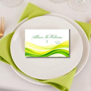 Numéro De Table Icônes de repas au porc vert et jaune citrique de 