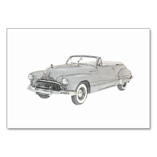 Numéro De Table Illustration convertible Buick Roadmaster 1947