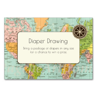 Numéro De Table Insertion de dessin de couche de baby shower - Car