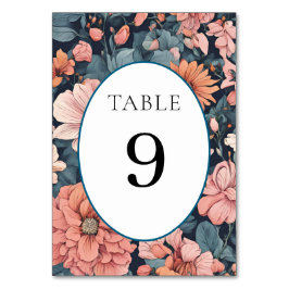 Numéro De Table Intemporel : Mariage de Rose Vintage