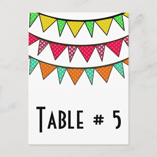 Numéro de table invité (Devant)