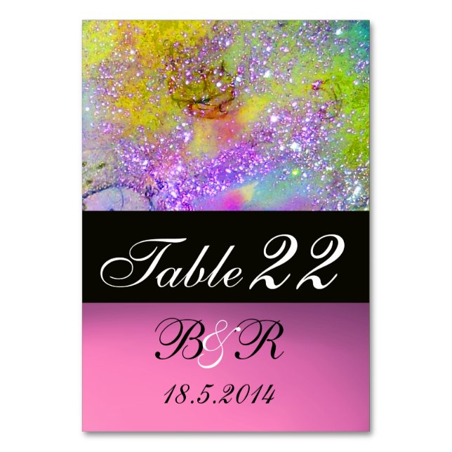 Numéro De Table JARDIN DES OMBRES PERDUES rose violet bleu jaune (Dos)