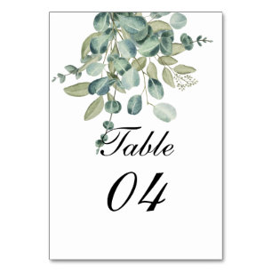 Numéro De Table Jardin d'été Aquarelle Mariage floral