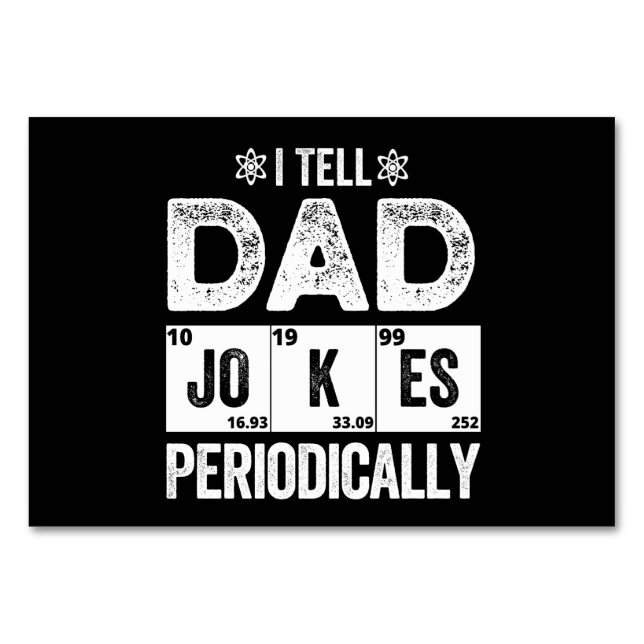 Numéro De Table Je Dis À Papa Des Blagues Périodiquement (Devant)